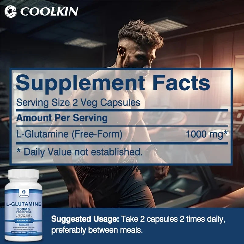 L-Glutamine 500mg - Restore Strength and Endurance, Promote Muscle Growth