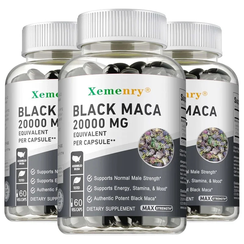 Black Maca Root Supplement - Improve Endurance, Performance, Mood, Explosive Power, and Energy Production