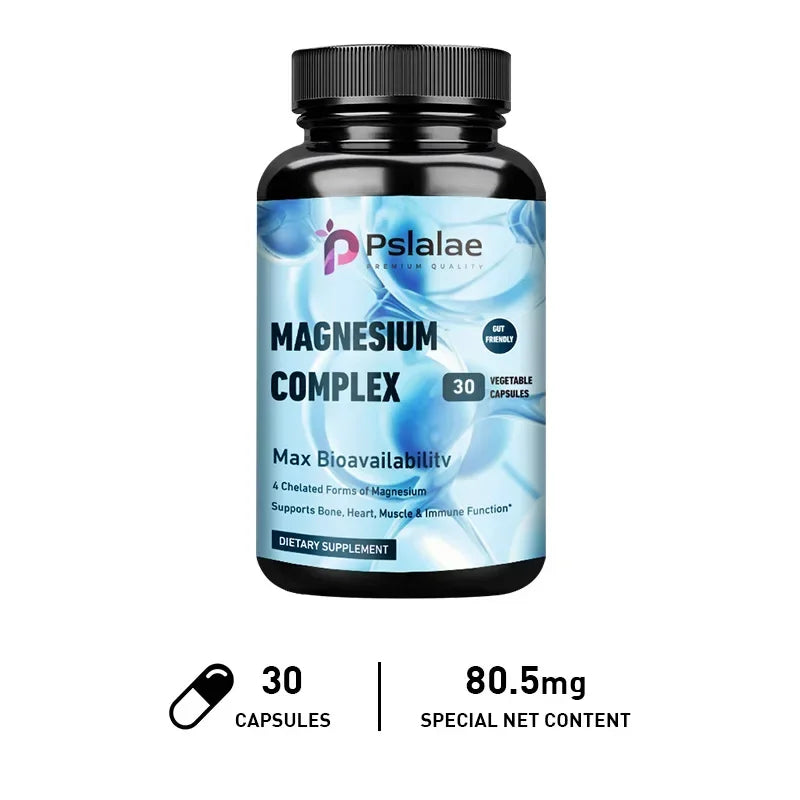 Magnesium Complex - Bone, Muscle & Heart Health Supplement, Sleep Support,Muscle Relaxation,Stress & Anxiety Relief