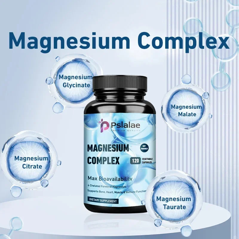 Magnesium Complex - Bone, Muscle & Heart Health Supplement, Sleep Support,Muscle Relaxation,Stress & Anxiety Relief