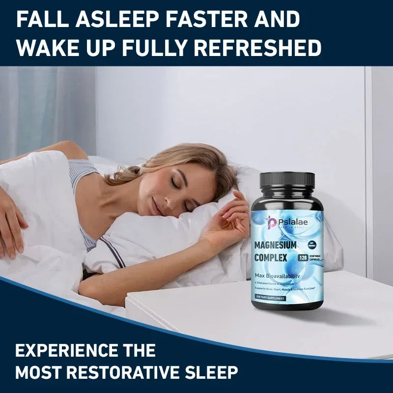 Magnesium Complex - Bone, Muscle & Heart Health Supplement, Sleep Support,Muscle Relaxation,Stress & Anxiety Relief