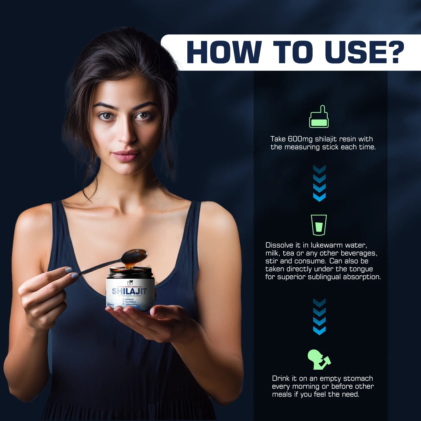 Pure Himalayan Shilajit Resin with Fulvic Acid & Trace Minerals, Original Shilajit Supplement Support Metabolism & Immune System