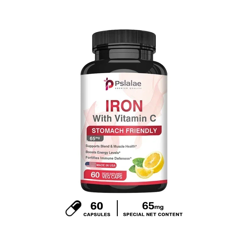Iron and Vitamin C Supplements - Increase Energy, Improve Focus, and Improve Immune Function