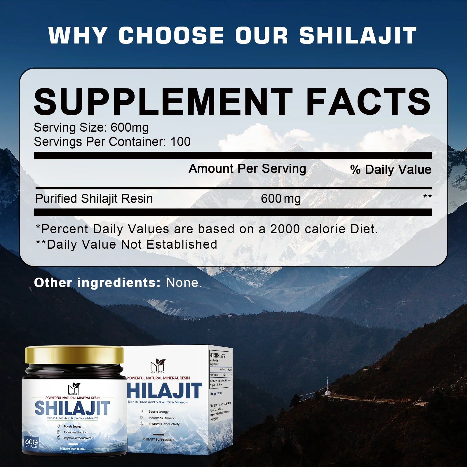 Pure Himalayan Shilajit Resin with Fulvic Acid & Trace Minerals, Original Shilajit Supplement Support Metabolism & Immune System