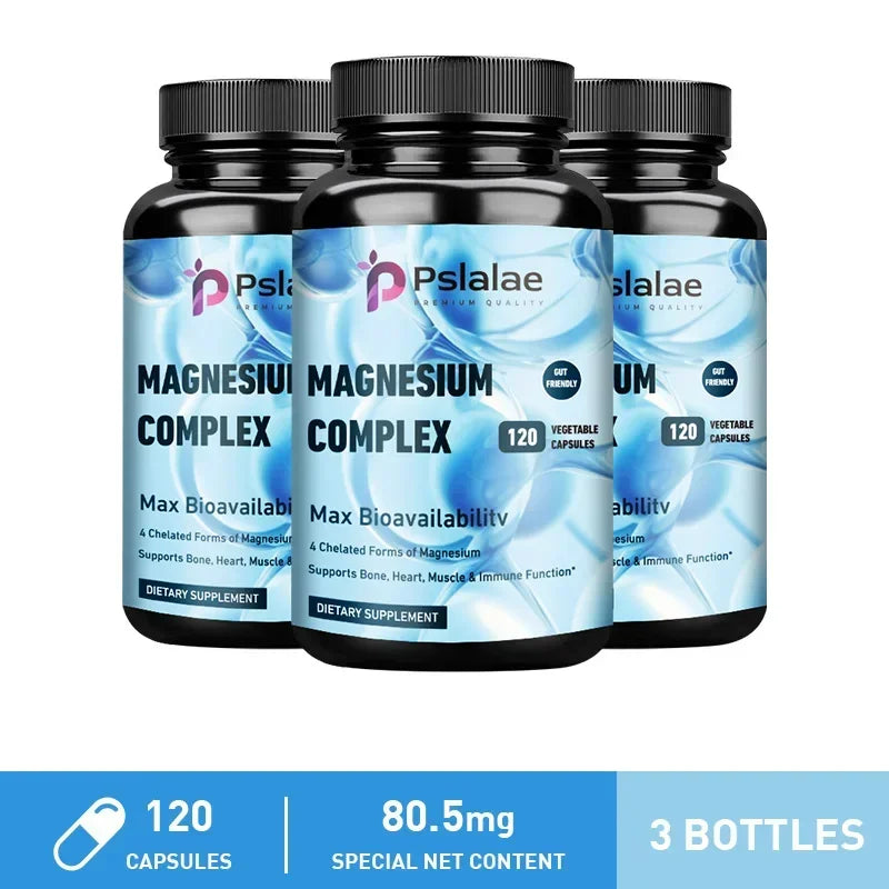 Magnesium Complex - Bone, Muscle & Heart Health Supplement, Sleep Support,Muscle Relaxation,Stress & Anxiety Relief