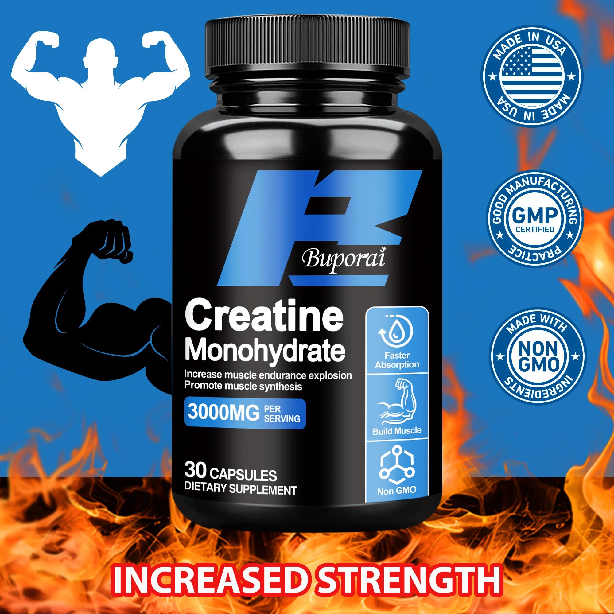 Creatine Monohydrate - Promote Muscle Growth, Relieve Fatigue, Improves Performance