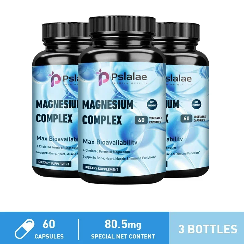 Magnesium Complex - Bone, Muscle & Heart Health Supplement, Sleep Support,Muscle Relaxation,Stress & Anxiety Relief