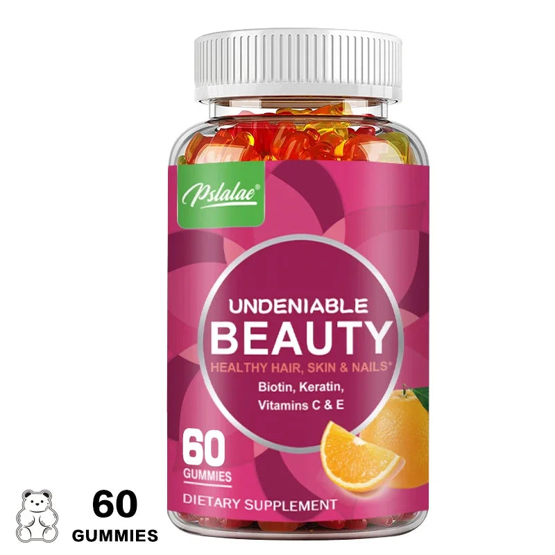 Beauty Gummies, Biotin and Keratin Hair Skin Nails Vitamins