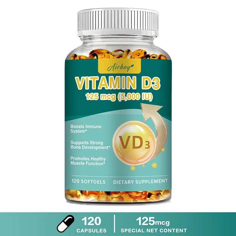 Vitamin D3 - Promotes Strong Bones and Teeth, Immunity, Healthy Muscle Function